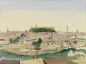 Uitsig oor Aleppo, 1919.